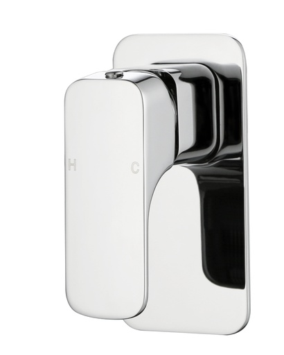 [44084] Eden Round Cornered Rectangle Handle Wall Mixer Chrome  Lead Free