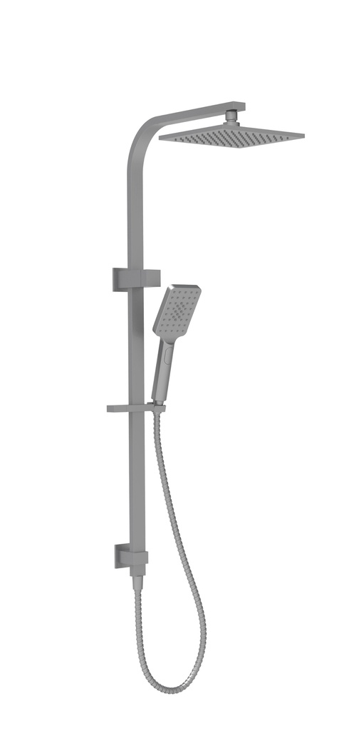 [44317] Eden Square Multi-function Shower Set Gun Metal,200mm Plastic Shower Head