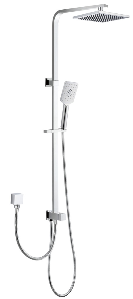 [43860] Eden Square Multi-function Shower Set Two Hoses Chrome,200mm Plastic Shower Head