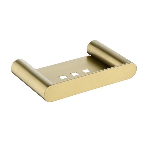[40667] Esperia Brushed Yellow Gold Soap Dish Holder