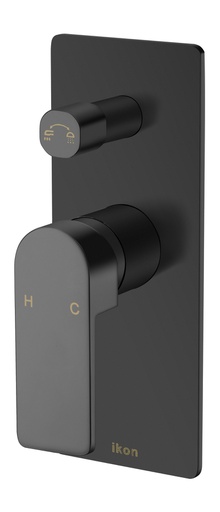 Flores Wall Mixer with Diverter(Matt Black)