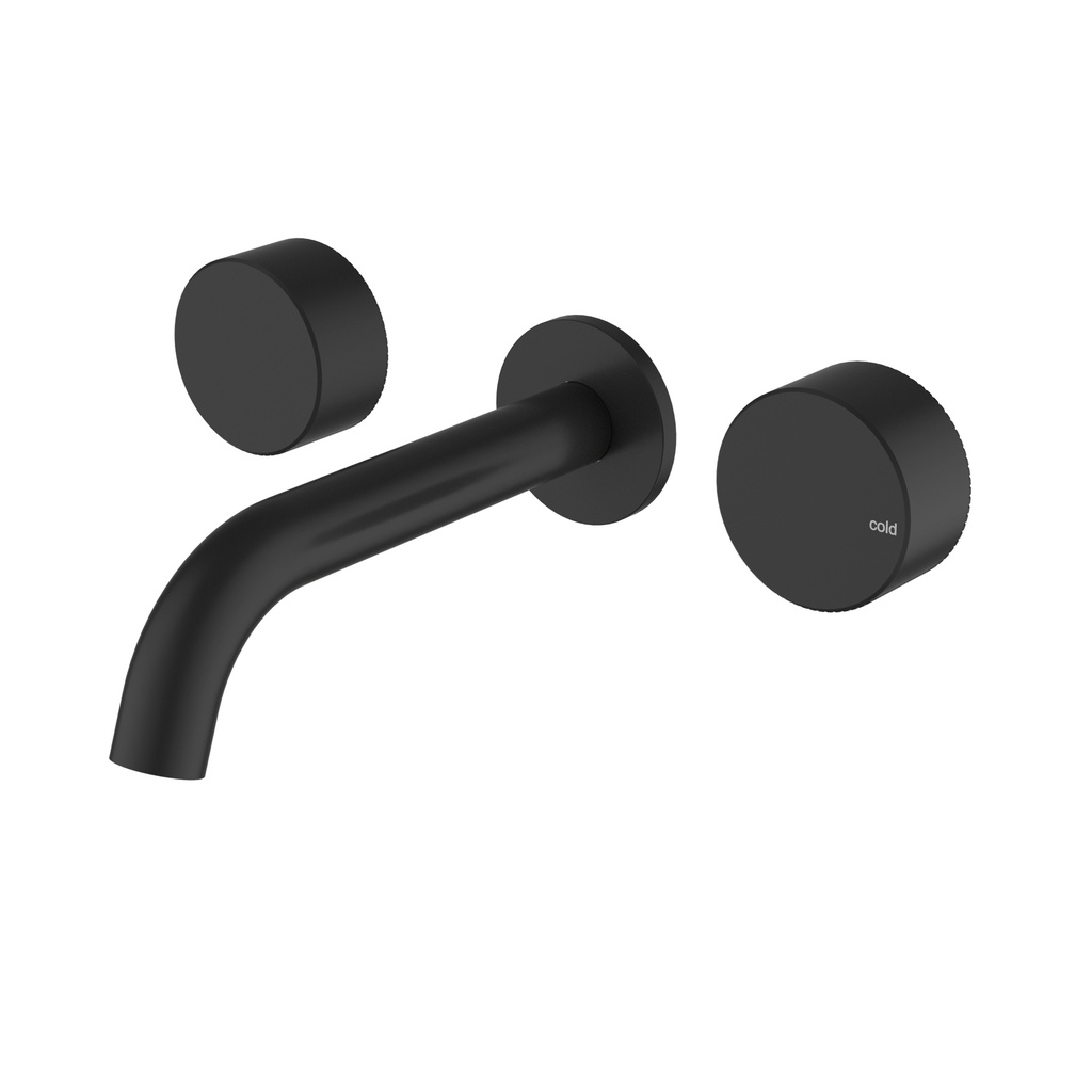 [44833] Hali 1/4 Turn C/D Wall Basin Set Matt Black
