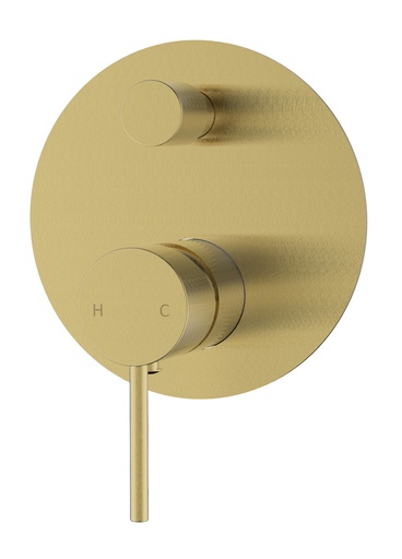 [43210] Hali Wall Mixer with Diverter(Brushed Gold)