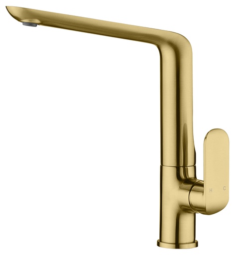 [43283] Kara Brushed Gold Sink Mixer Lead Free