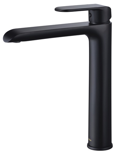 [43299] Kara Matt Black Highrise Basin Mixer Lead Free