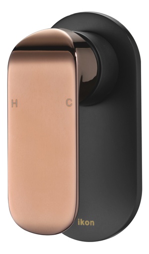 [43267] Kara Wall Mixer(Black & Rose Gold Handle)