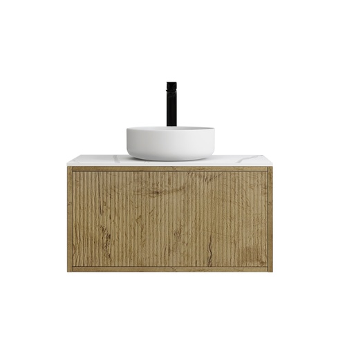 [93264/K75W-PO] Kiama 740Lx496Dx380Hmm Prime Oak 1/DW Wall Hung Vanity