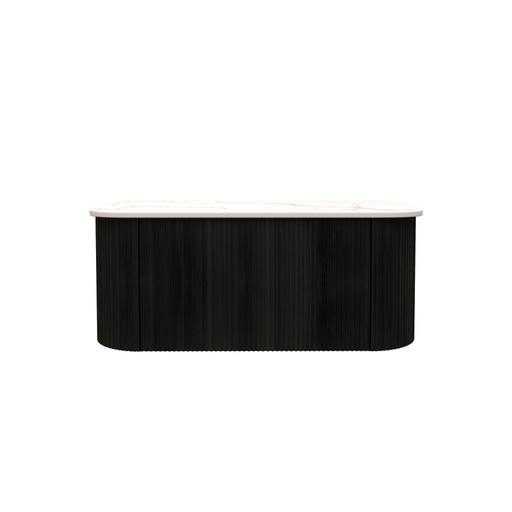 [93312/KC95W-BO] Kiama 890Lx493Dx347Hmm Bottega Oak 1/DW Curved Wall Hung Vanity
