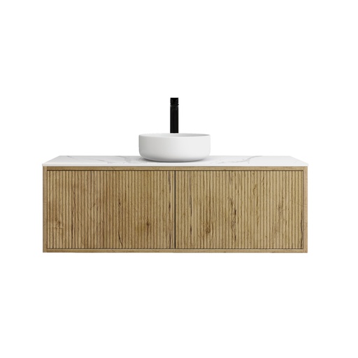 [93283/K1239LW-PO] Kiama Slim 1190Lx386Dx380Hmm Prime Oak 1L/DW 1R/DR Narrow Wall Hung Vanity