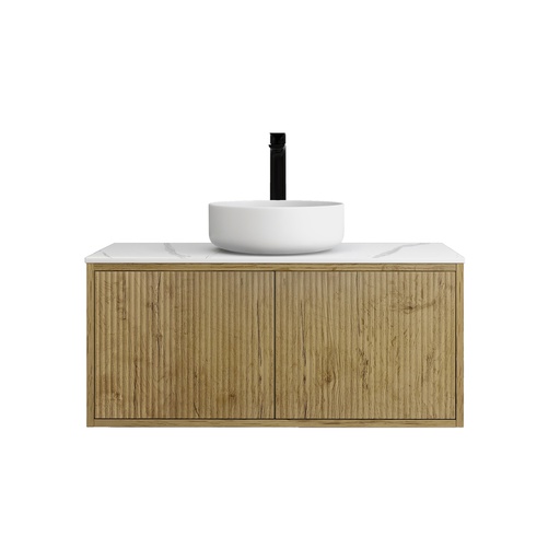 [93281/K939LW-PO] Kiama Slim 890Lx386Dx380Hmm Prime Oak 1L/DW 1R/DR Narrow Wall Hung Vanity