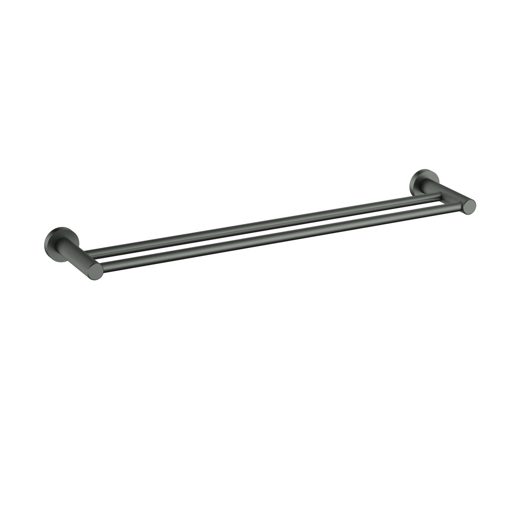 Linie Double Towel Rail 600mm Gun Metal