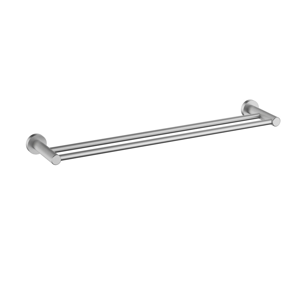 [44719] Linie Double Towel Rail 800mm Brushed Nickel