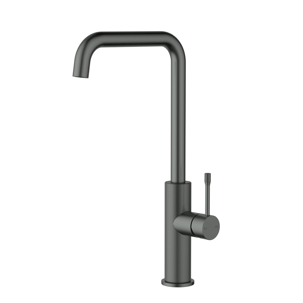 [44634] Linie Squareneck Sink Mixer Gun Metal