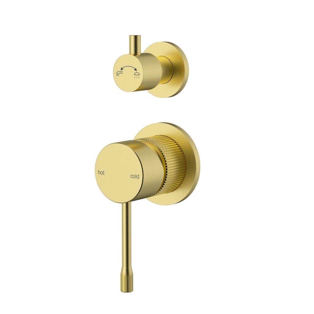 [44663] Linie Wall Diverter Mixer Trim Kit with Separate Cover Plate Brushed Gold