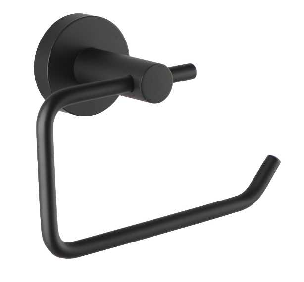 [40199] Lucid Pin Round Black Toilet Paper Roll Holder