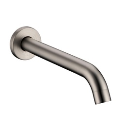 [41482] Lucid Pin Round Brushed Nickel Bathtub/Basin Wall Spout 160mm Spout