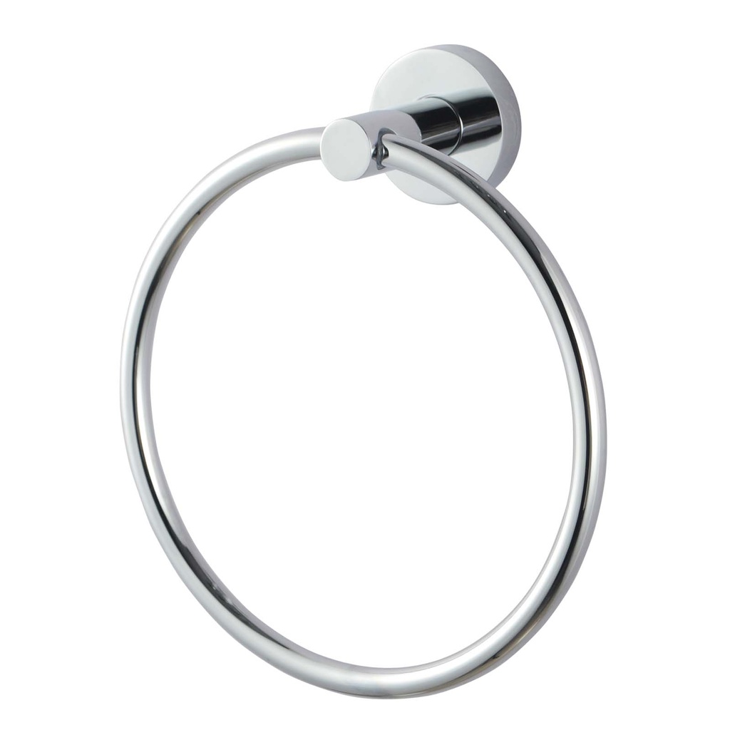 [40191] Lucid Pin Round Chrome Hand Towel Ring