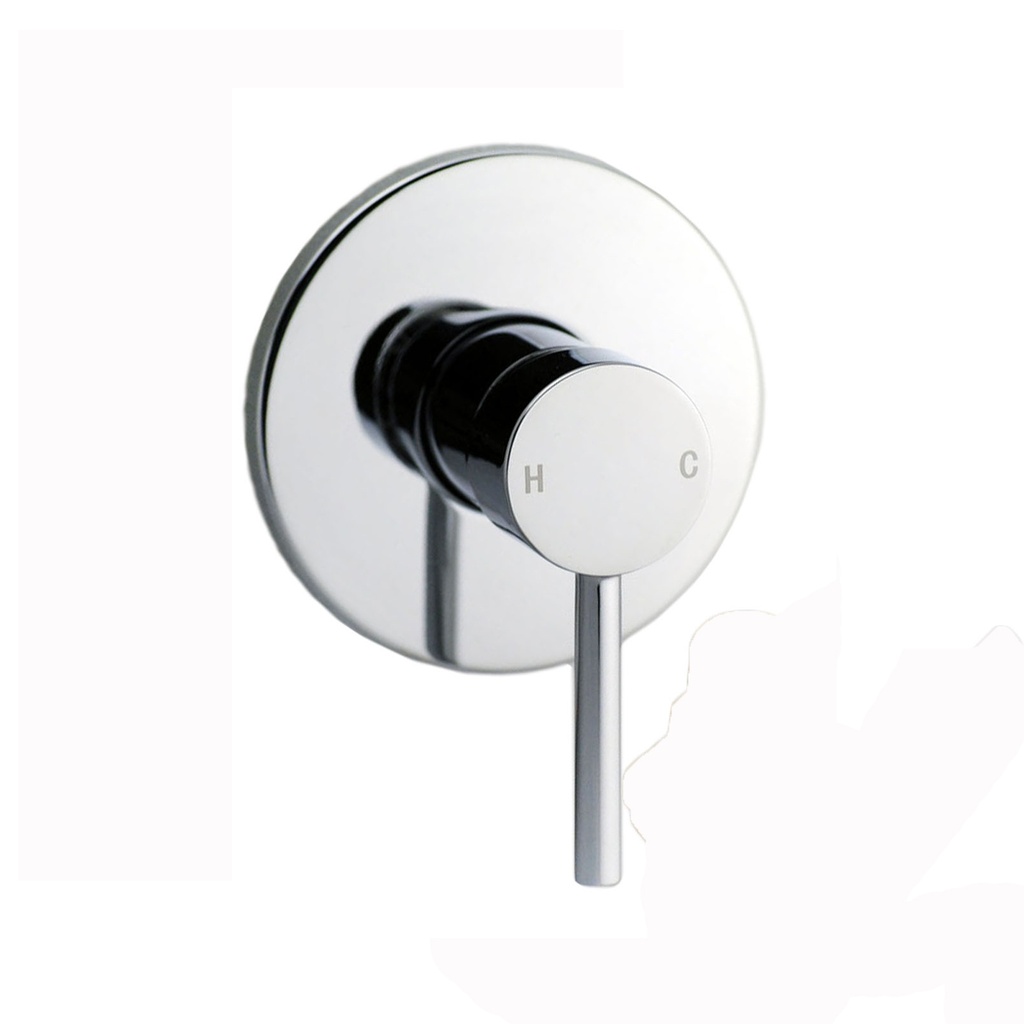 [40178] Lucid Pin Round Chrome Shower/Bath Wall Mixer