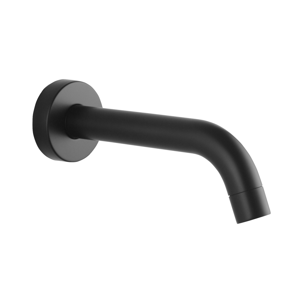 [40184] Lucid Pin Round Matte Black Bathtub/Basin Wall Spout