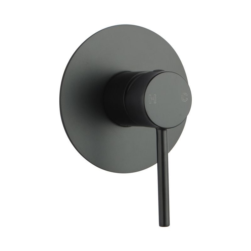 [41121] Lucid Pin Series Round Black Shower/Bath Wall Mixer(80mm Cover Plate)(color up)