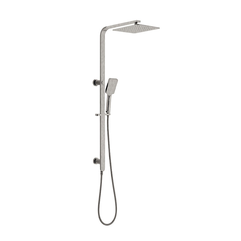 [55062] Luxus Brushed Nickel Sliding Rail With 3 Spray Function Hand Shower