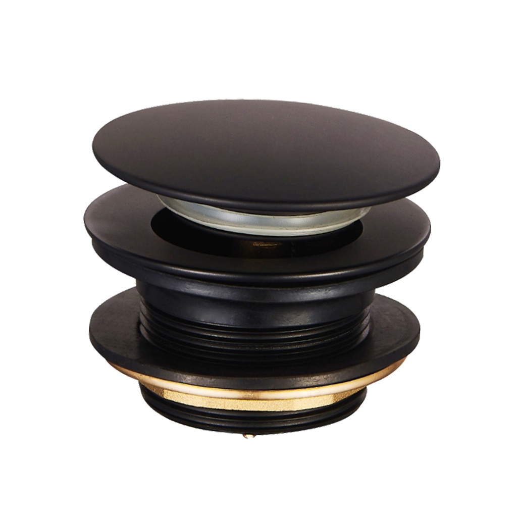 [70060/MBP40MB-NF] Matte Black Mushroom Solid Brass 40mm Bathtub Pop Up Waste Plug Non Overflow