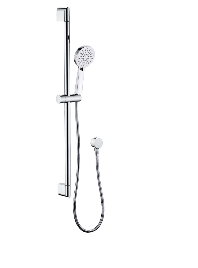[44059] Maya Round Brass Multi-function Sliding Shower Set(Chrome)