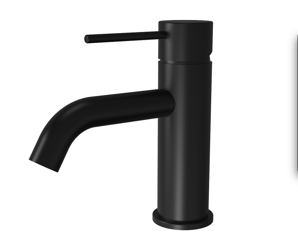 [55241] Morgan Rund Matte Black Basin Mixer
