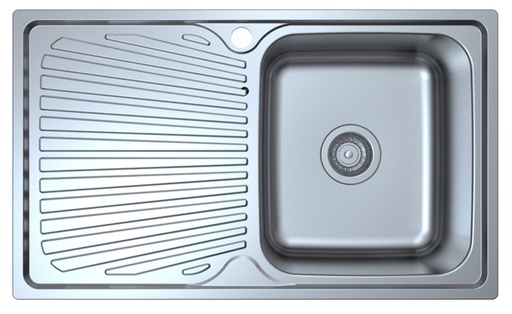 [43127] Otus Single Bowl & Drainer Sink 800 x 480 x 178mm(304 Stainless Steel)