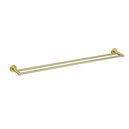 [44505] Otus Slimline Double Towel Rail 900mm Brushed Gold