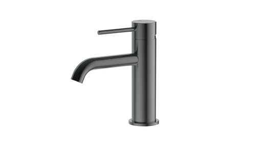 [44326] Otus Slimline SS Basin Mixer Curved Spout in Gun Metal