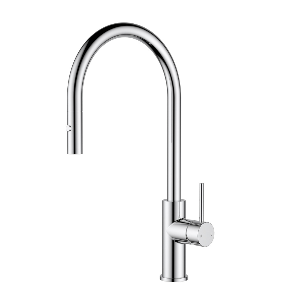 [44908] Otus Slimline SS Gooseneck Pull-Out Sink Mixer Chrome