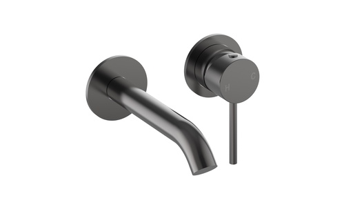 [44365] Otus Slimline SS Wall Basin Mixer Separate Back Plate Trim Kits in Gun Metal