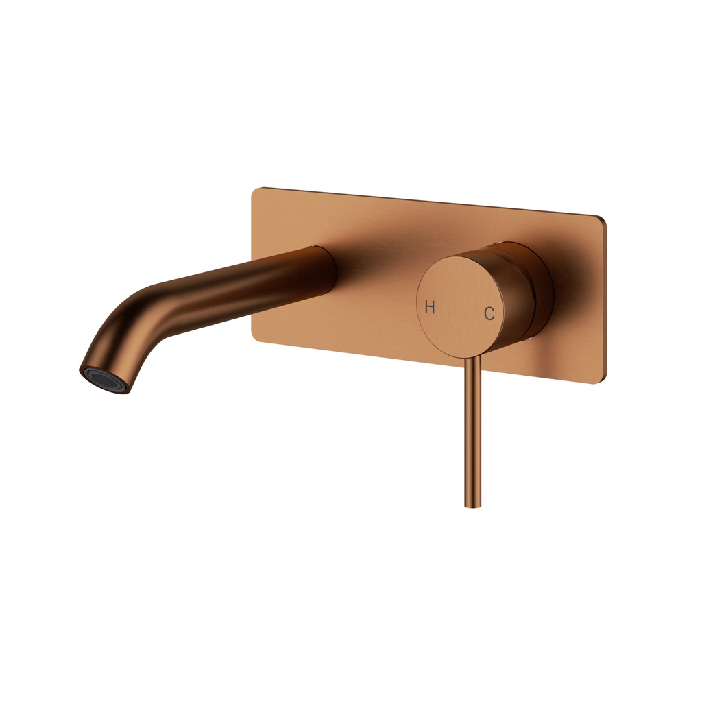 [44940] Otus Slimline SS Wall Basin Mixer Trim Kits Brushed Copper
