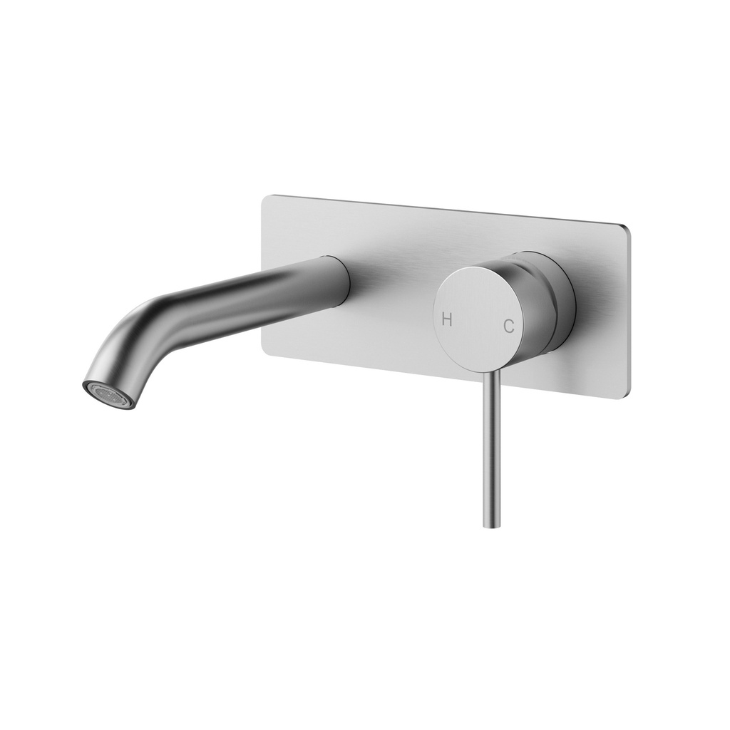 [44356] Otus Slimline SS Wall Basin Mixer Trim Kits Brushed Stainless Steel