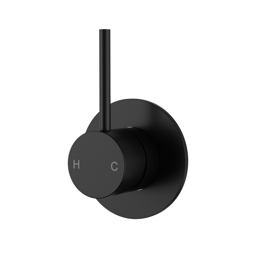 [44923] Otus Slimline Wall Basin Mixer Trim Kit Lever Up Matt Black