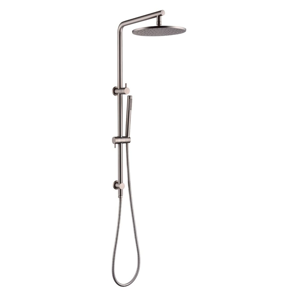 [40830] Pentro 10" Brushed Nickel Round Handheld Shower Station