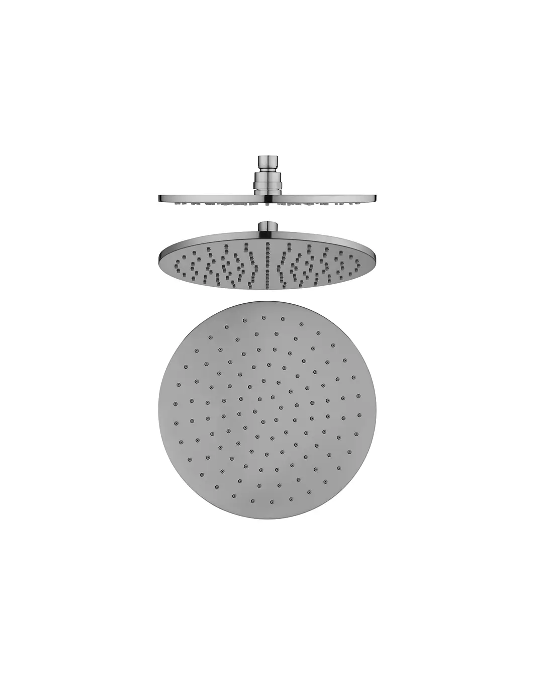 [40827] Pentro 10" Solid Brass Round Brushed Nickel Rainfall Shower Head