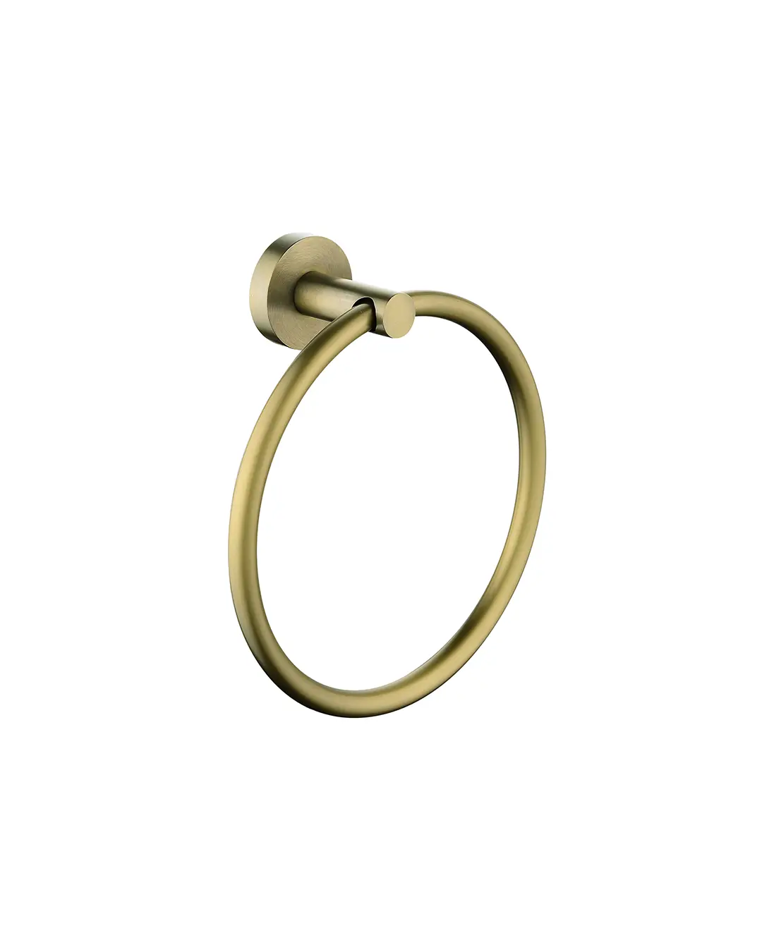 [40803] Pentro Brushed Yellow Gold Round Wall Mounted Round Hand Towel Ring
