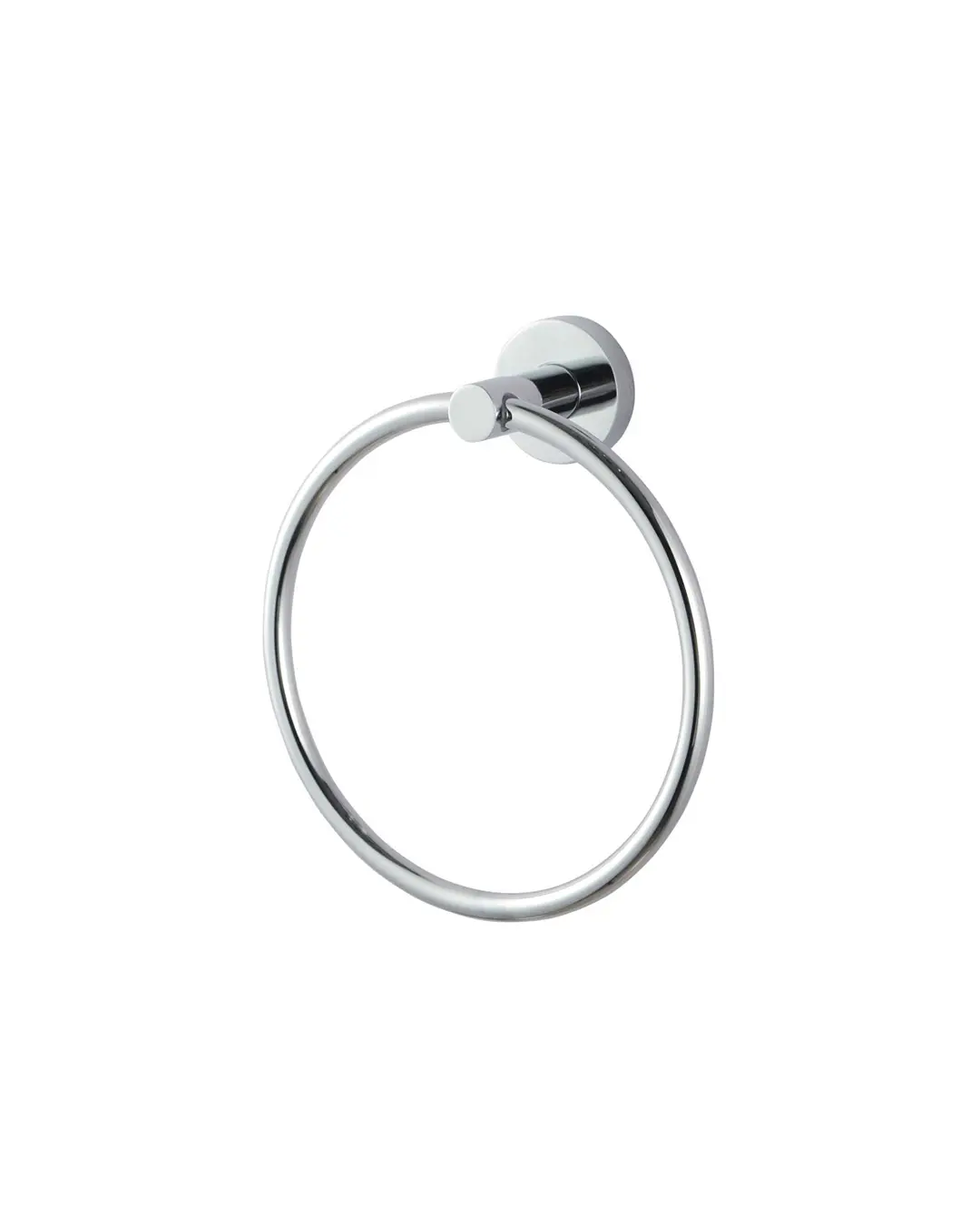 [40742] Pentro Chrome Round Wall Mounted Round Hand Towel Ring