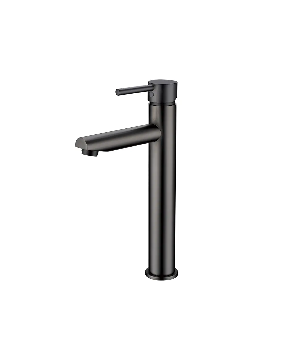[40839] Pentro Gun Metal Grey Round Tall Basin Mixer