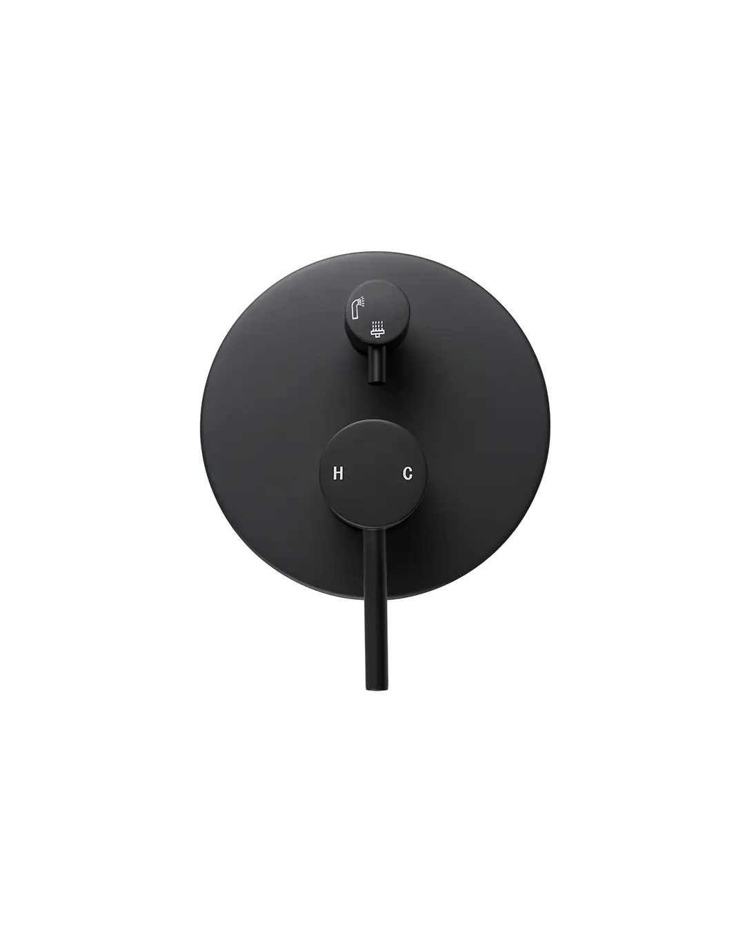 [40755] Pentro Matte Black Round Shower Mixer
