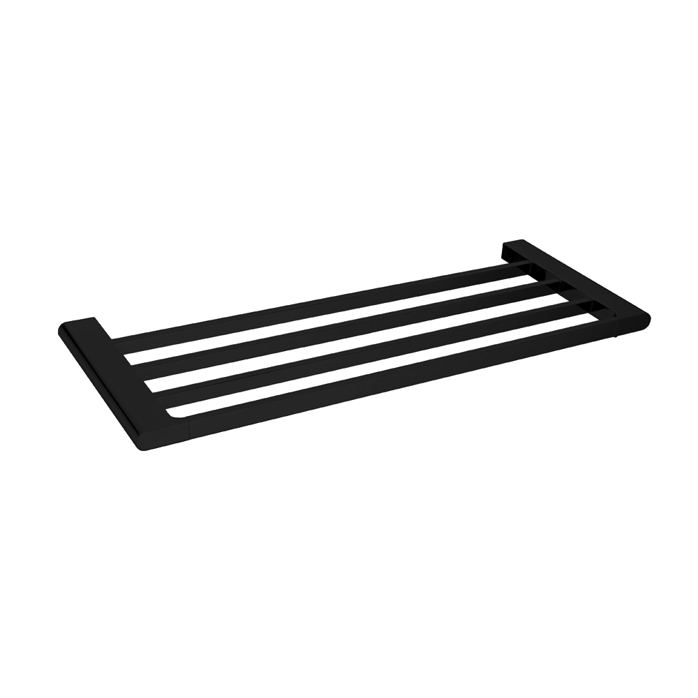 [41078] Persano Matte Black Zinc Alloy Towel Rack 600mm