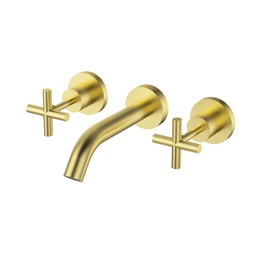 [44587] Plnz Bath Tap Set Brushed Gold