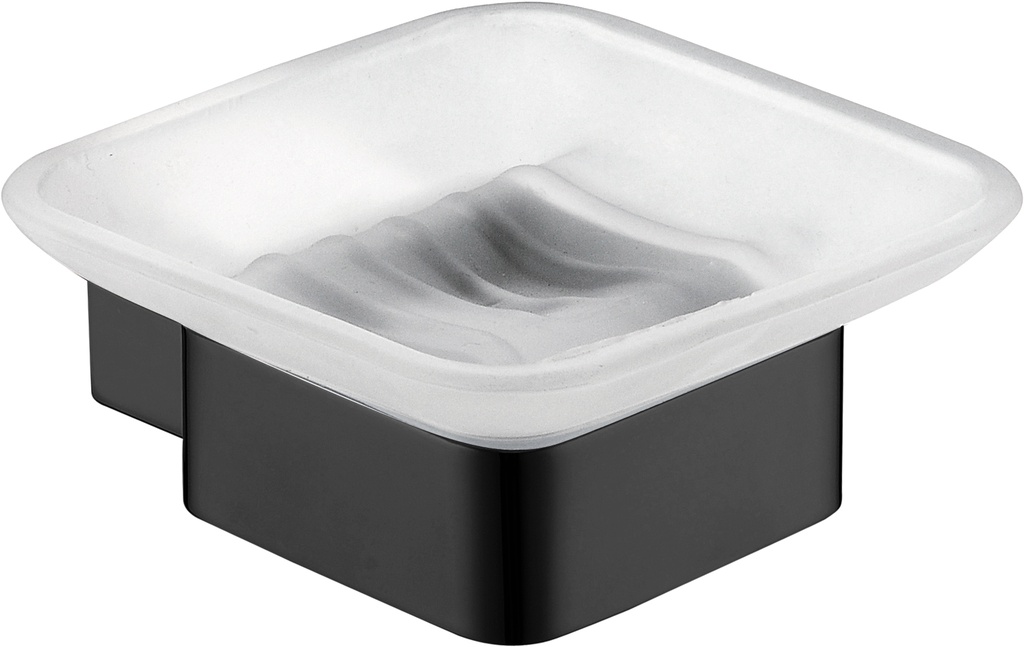 [43610] Rosa Glass Soap Dish(Matt Black)