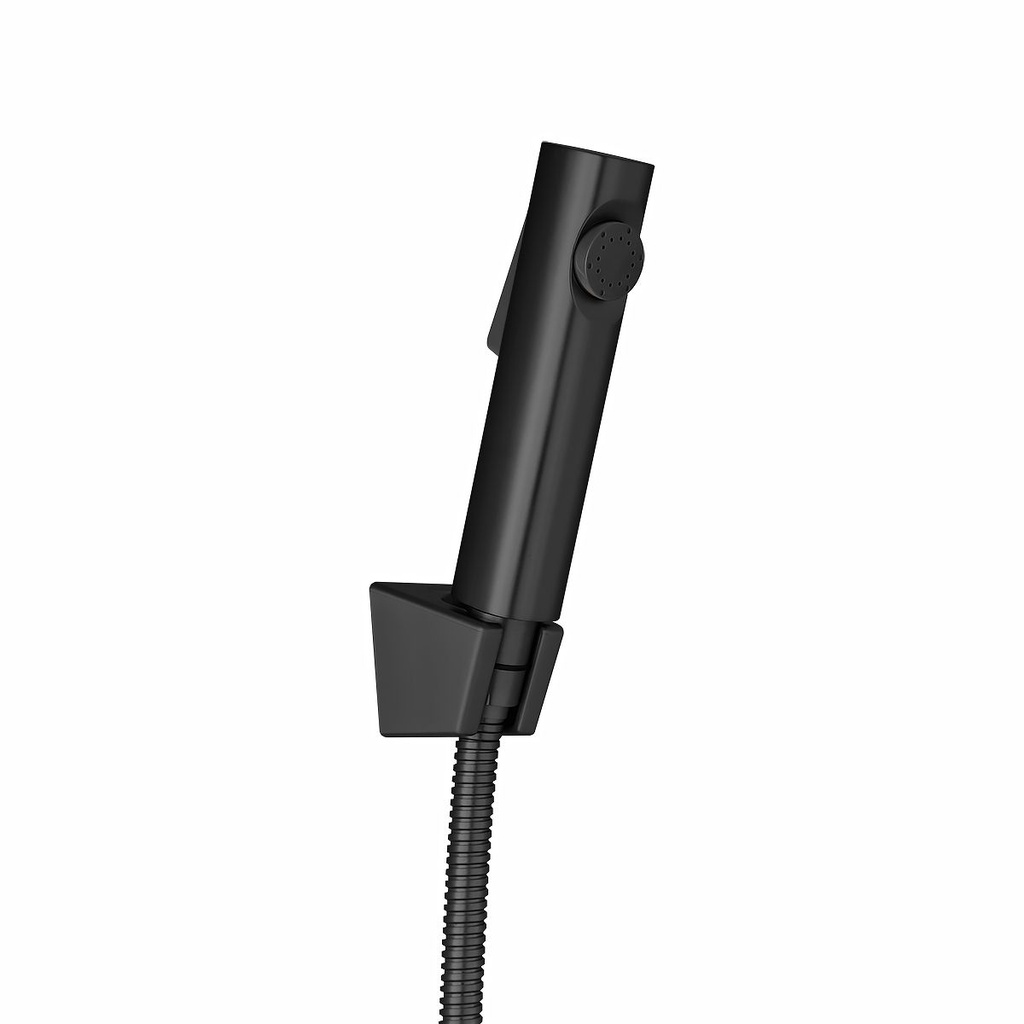 [41479] Round Black ABS Toilet Bidet Spray Kit With Stainless Steel Hose