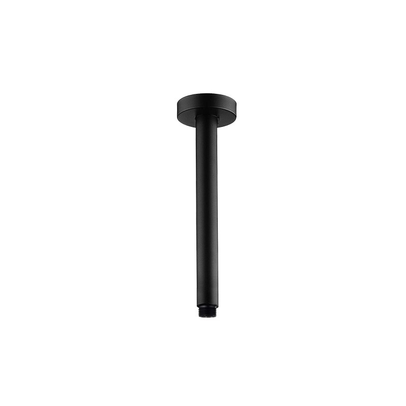 [40368] Round Black Ceiling Shower Arm 200mm