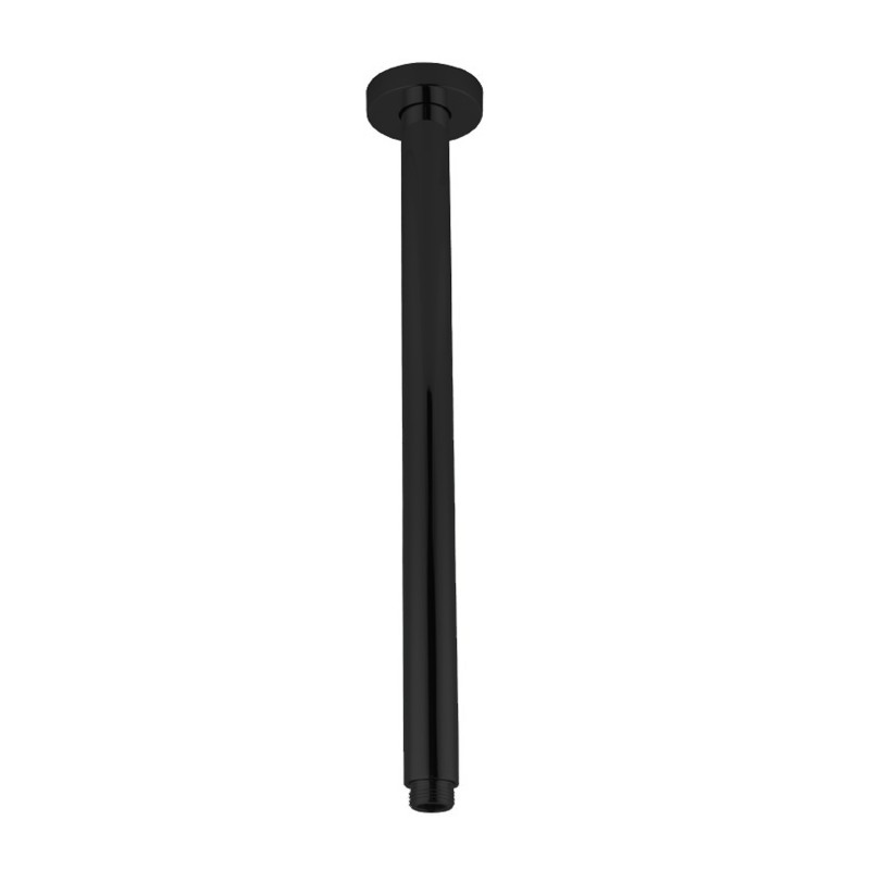 [40372] Round Black Ceiling Shower Arm 400mm