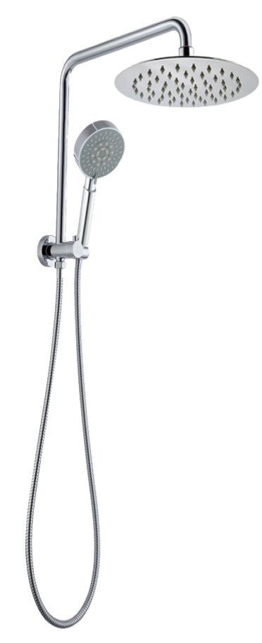 [40342] Round Chrome Shower Station without Shower Head and Handheld Shower
