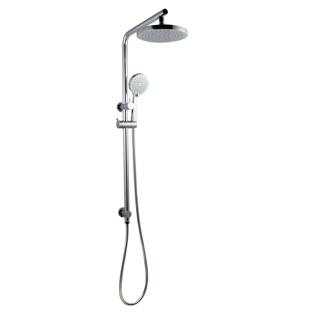 [40340] Round Chrome Shower Station(Right Angle) without Shower Head and Handheld Shower